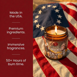 Made in the usa, premium ingredients, immersive fragrances, 50+ hours of burn time.