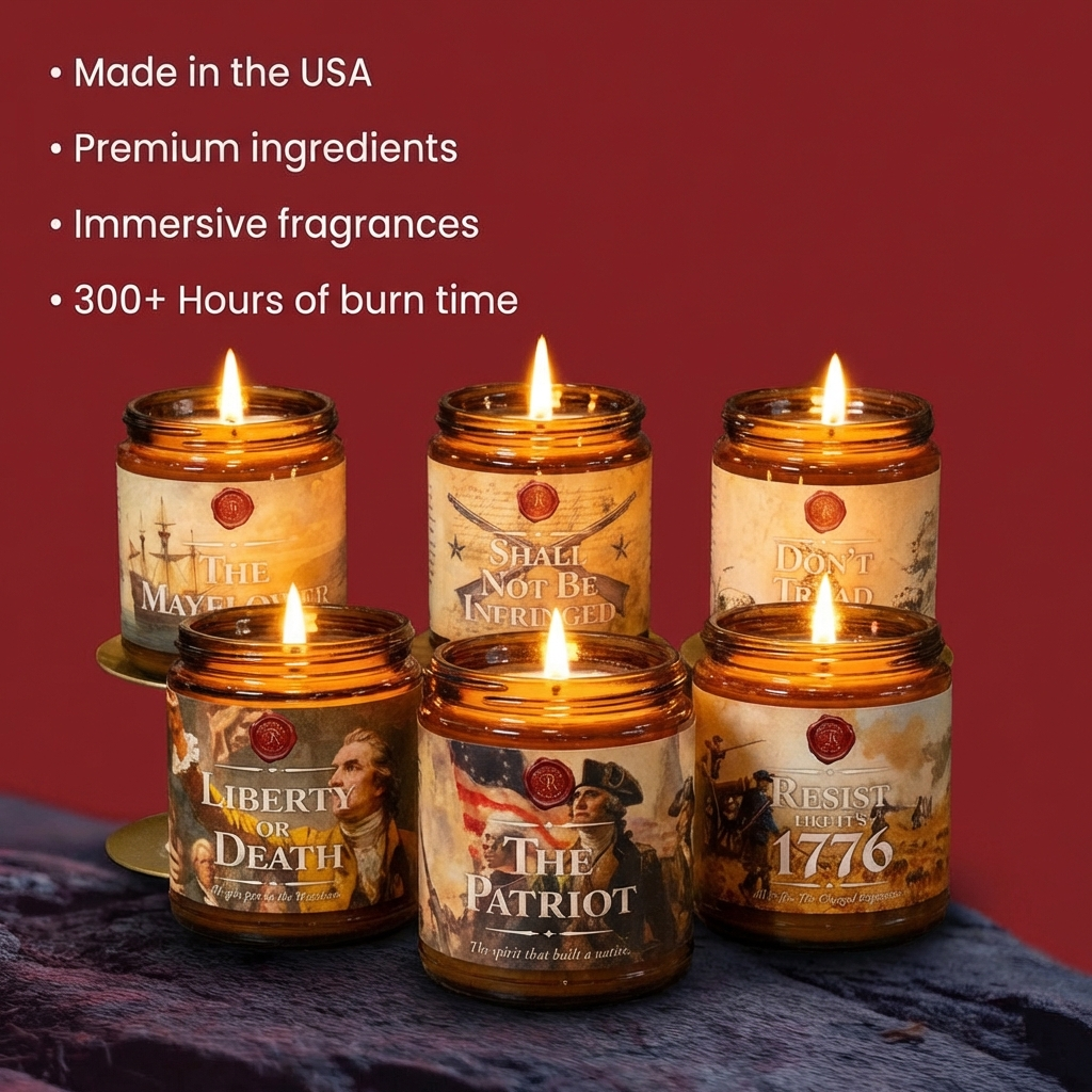 Made in the usa, premium ingredients, immersive fragrances, 300+ hours of burn time all together.