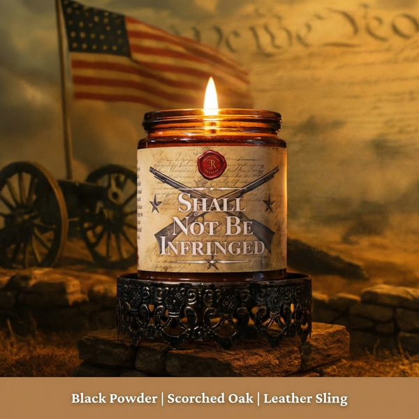 Smells like black powder, scorched oak, and leather sling
