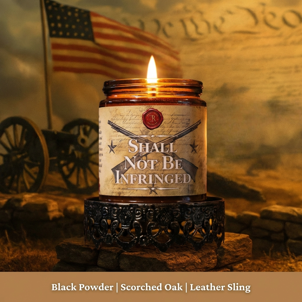 Smells like black powder, scorched oak, and leather sling