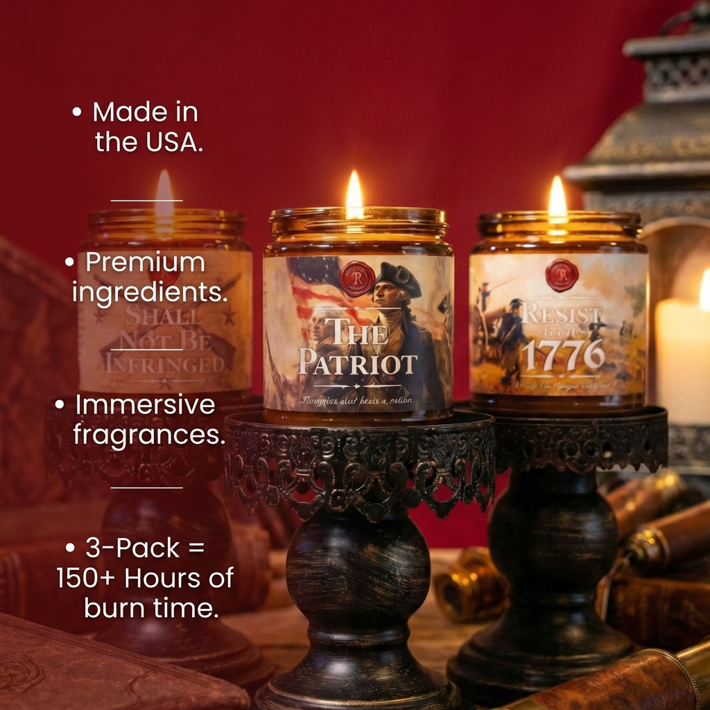 Made in the usa, premium ingredients, immersive fragrances, 3-pack = 150+ hours of burn time altogether